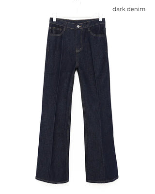 Center bootcut denim pants