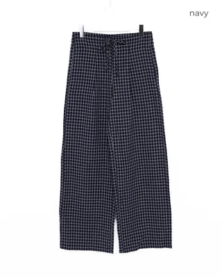 Super Wide Check Seersucker Pants