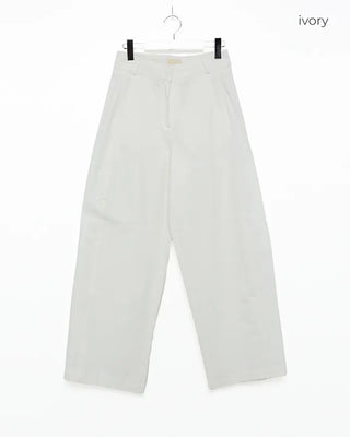 Wide-leg cotton pants