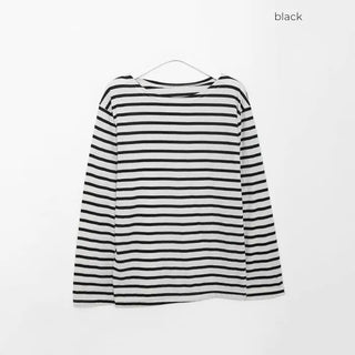 Basic striped long-sleeved T-shirt
