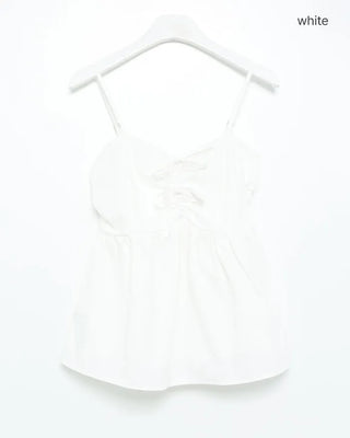 Shirred Ribbon Camisole Blouse