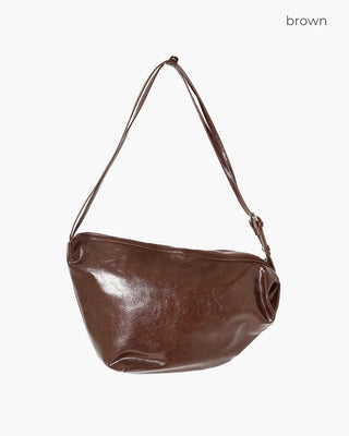 Leather String Shoulder Bag
