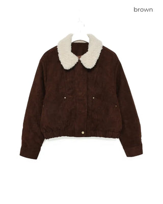 Fur Collar Point Blouson Jacket