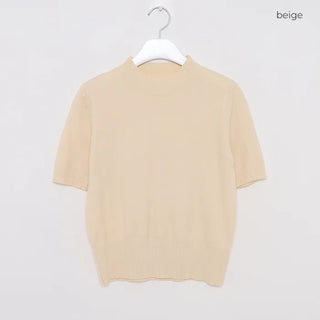 Half-neck short-sleeved knit