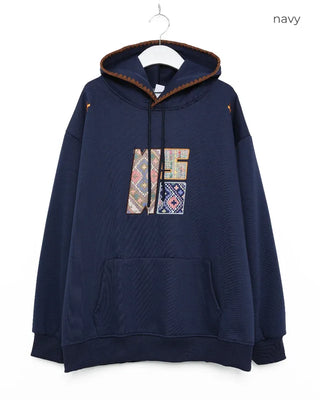 Ethnic patch hoodie