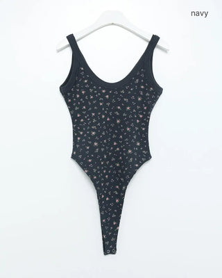 Mini Flower Pointelle Bodysuit Tank Top