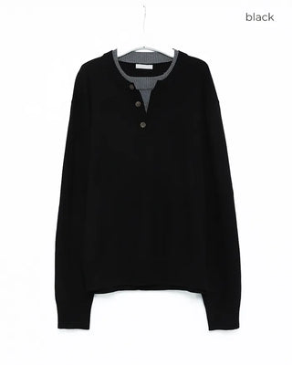 Daily Henley Neck Knit