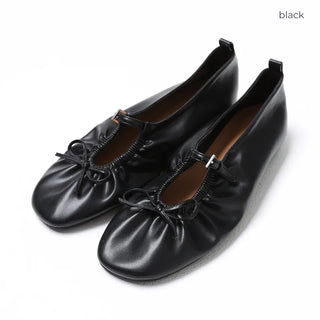 Ribbon Shirring Flat Pumps
