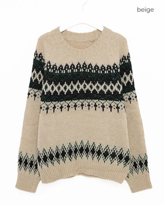 Nordic pattern knit