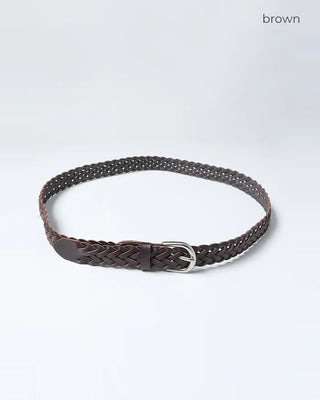Leather twist belt