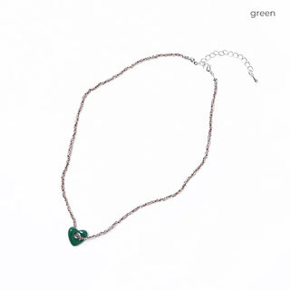 Green Heart Point Necklace