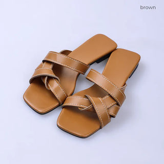 Twist mule sandals