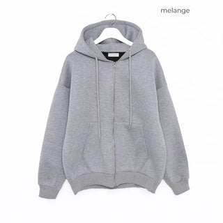 Oversized double-zip hoodie