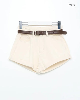 Belted shorts