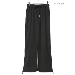 (Unisex) Drawstring Waist Rayon Pants