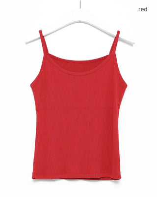 Round neck simple ribbed camisole