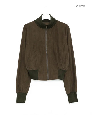 Wide Rib Corduroy Semi-Cropped Blouson Jacket