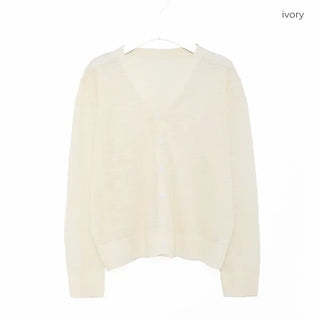 Linen V-neck cardigan