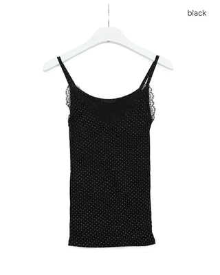 Polka dot lace camisole