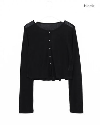 Sheer Mohair Cardigan