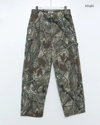 (Unisex) Double Knee Wide Tree Camouflage Pants