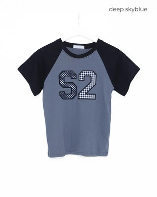Color Block Number T-Shirt