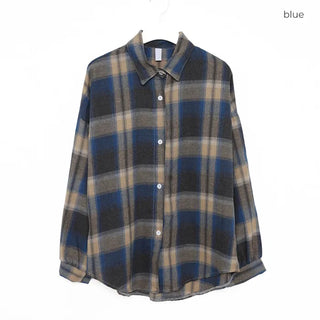 (Unisex) Casual Ombre Check Shirt