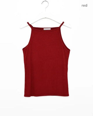 Simple ribbed slim American camisole