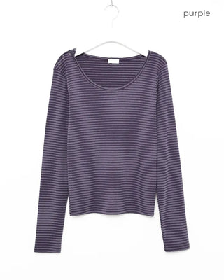 2-way striped long-sleeve T-shirt