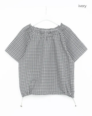 Checked string blouse