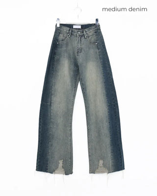Cut-off vintage denim pants