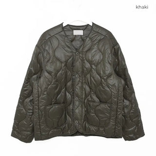 (Unisex) Quilted Button Jacket