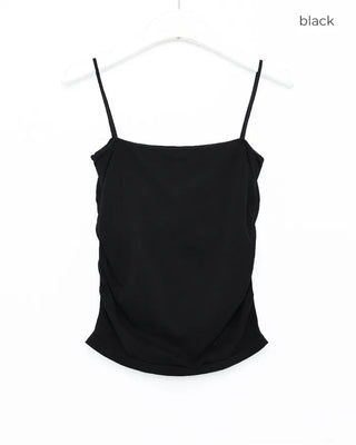 Side-gathered bra camisole