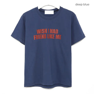 Lettering Half-Crop Half-Sleeve T-Shirt