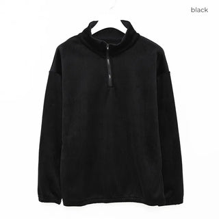 Corduroy half-zip pullover and pants set
