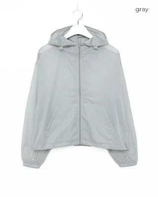 See-through semi-cropped windbreaker