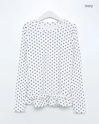 Polka Dot Frill T-shirt