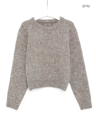 Round neck long-sleeve knit