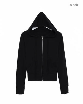 Two-pocket hooded cardigan
