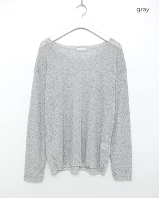 Boat neck knit t-shirt