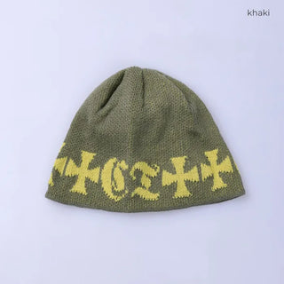 Patterned Color Short Beanie