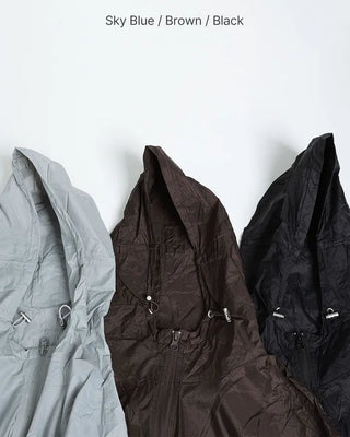 Drawstring coat hooded windbreaker