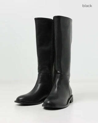 Leather long boots