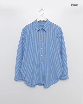 Pencil double stripe side round slit shirt