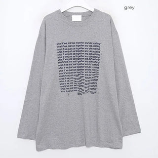 (Unisex) Point Graphic Lettering Long-Sleeve T-Shirt