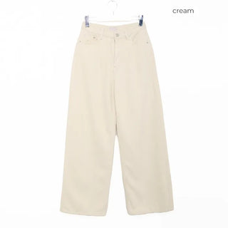 Cotton straight-fit pants