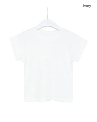 Basic cropped short-sleeved T-shirt