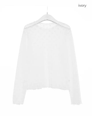 Flower sheer T-shirt
