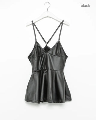 Camisole leather dress