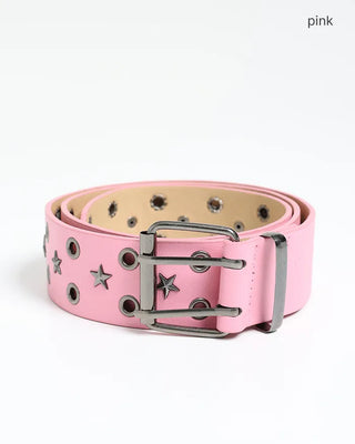 Star Studded Double Eyelet Belt